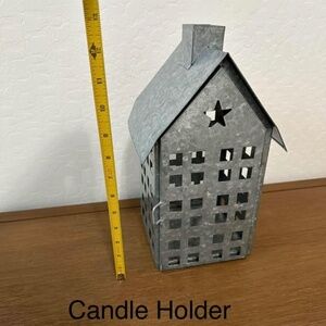 Galvanized Candle Holder